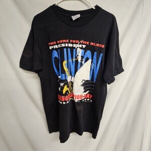 Vintage President Bill Clinton Inauguration Day Single Stitch Tshirt Sz Large